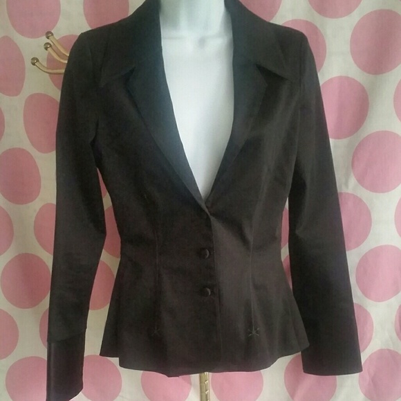 Blacklist Jackets & Blazers - Blacklist Tailored Black Blazer Satin Wrists